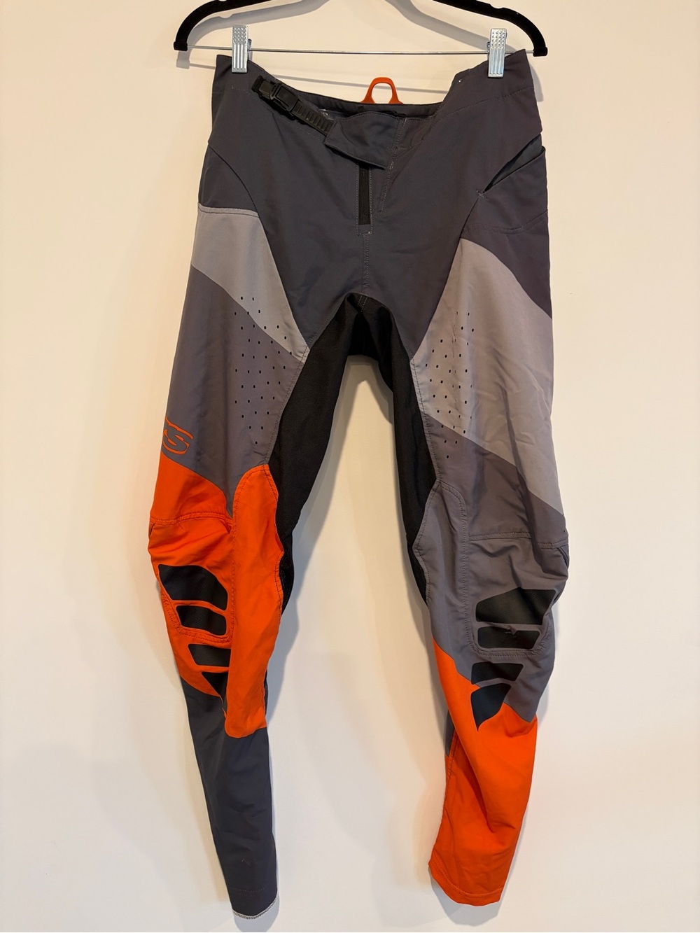 Alpinestars 32 Gray Orange Techstar Pants Mens Motocross Dirt Bike Racing Pants
